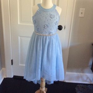 Girls Sequin Hearts light blue dress size 12